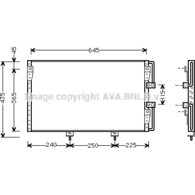 Condensator, airconditioning AVA COOLING TO5226