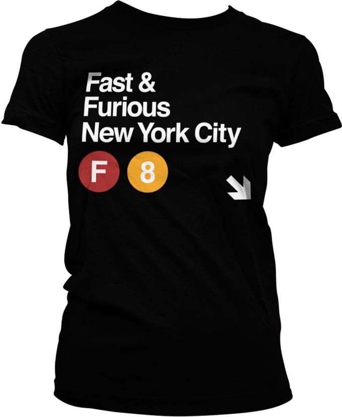 The Fast And The Furious Dames Tshirt -M- NYC Zwart