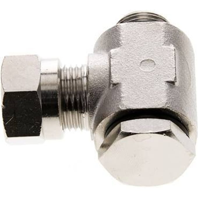 12L & G3/8'' Vernikkeld Messing Swivel Joint Snijringkoppeling Buitendraad 75bar Draaibaar ISO 8434-1