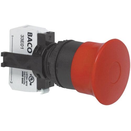 BACO L22DD01A Noodstopschakelaar Kunststof frontring, Zwart IP69K 1 stuk(s)