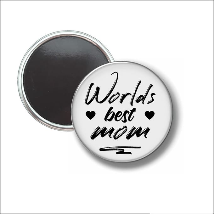 Button Met Magneet 58 MM - Worlds Best Mom - NIET VOOR KLEDING