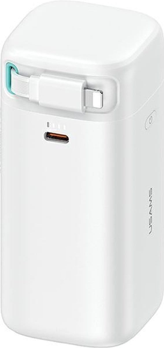 USAMS - Powerbank - 18000 mAh - Snel opladen - Witte kleur