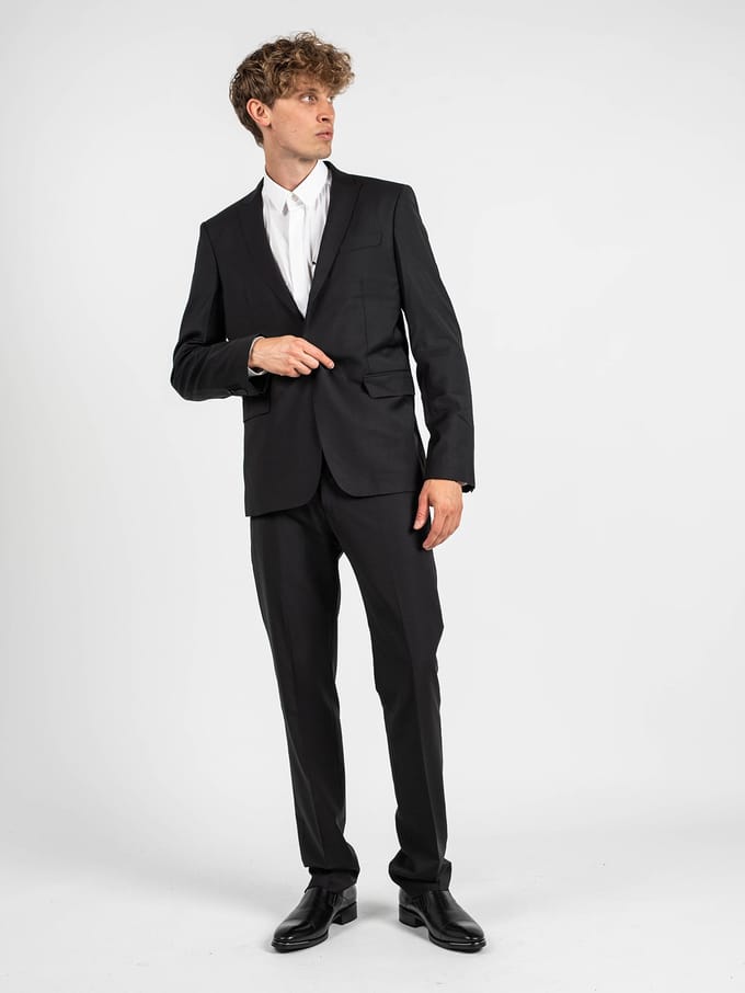 Les Hommes Garnitur Classic City Mannen zwart