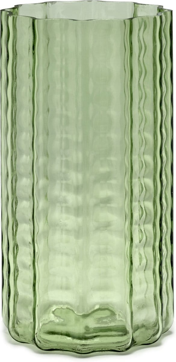 Serax - Ruben Deriemaeker Waves - Vaas - Transparant/Groen - 15 Ø - H 28cm - 1,83kg
