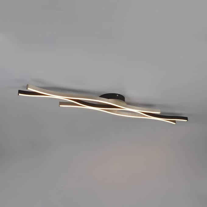 Trio Lighting Blaze LED plafondlamp, CCT, dimbaar, aluminium