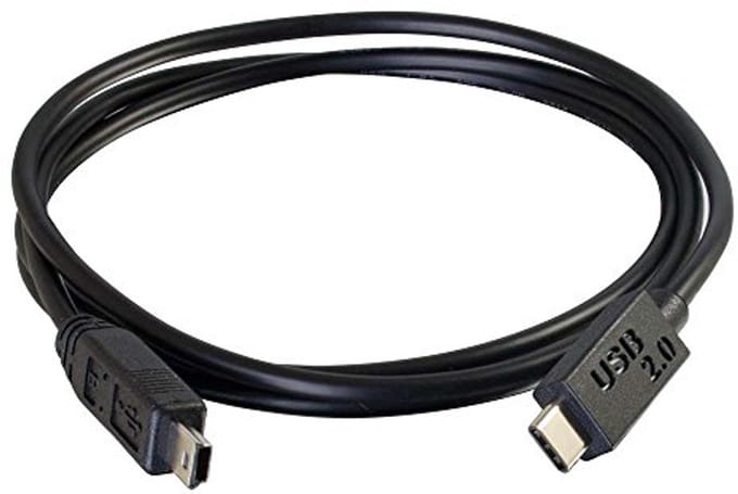USB-C naar USB Mini B Kabel voor Data Transfer - 1m Zwart