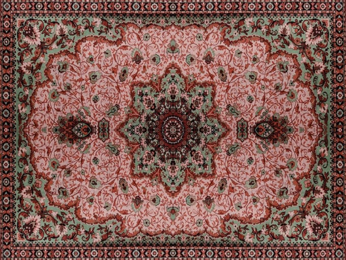 Vinyl | vinyl | vloerkleed | Persia Terra | 95x95 cm