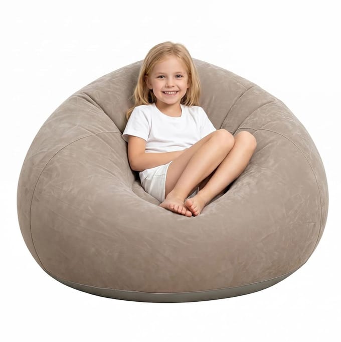 Opblaasbare Bank - Campingstoel - Opblaasbare Loungebank - Beige