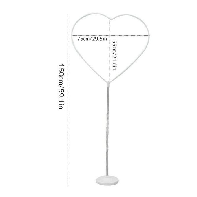 Ensemble Arche Colonne Ballons Amour Cadre Ballons Cœur Support Colonne Décoration Pour Mariage gray