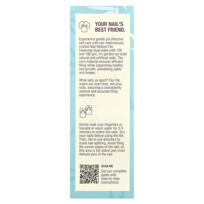 Secret Onsen, Lime de Réinitialisation pour Ongles, 6 Limes gray