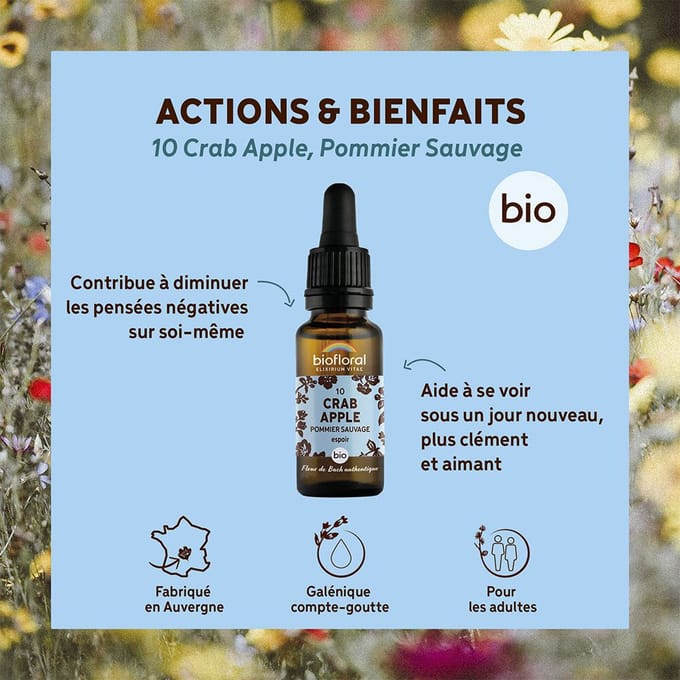Biofloral- 10 - Crab apple - Appel - Bio - Bio Demeter - 20 ml