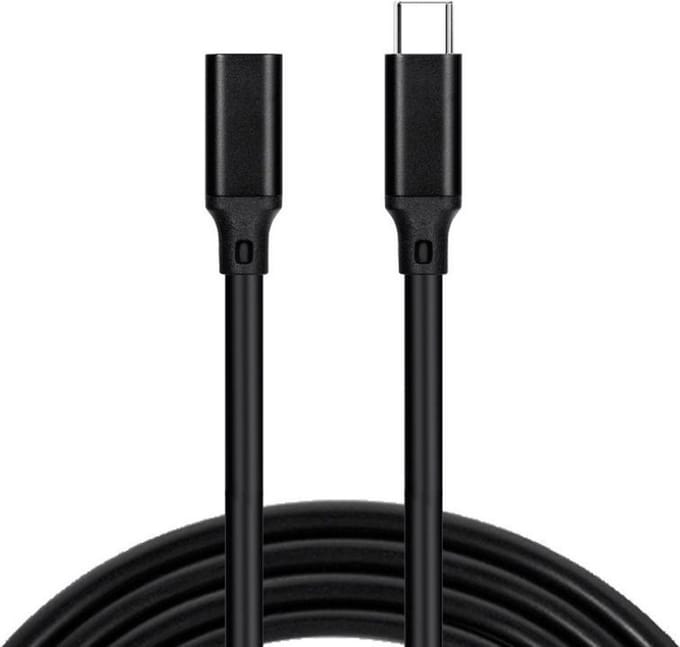 Techvavo® USB C Verlengkabel - USB C Kabel - USB C naar USB C Kabel - USB 3.1 Type-C Verlengkabel - 0.5 meter