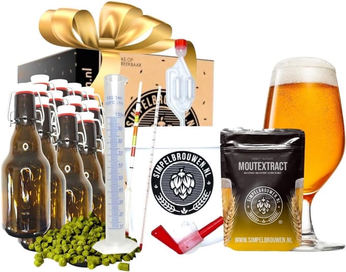 Zelfbierbrouwer Set - Cadeau voor Bierliefhebbers - 4 Liter Heerlijke Bieren Thuisbrouwen