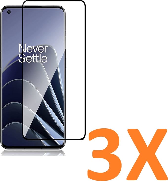 Volledige dekking Screenprotector Glas - Tempered Glass Screen Protector Geschikt voor: OnePlus 10 Pro - 3X