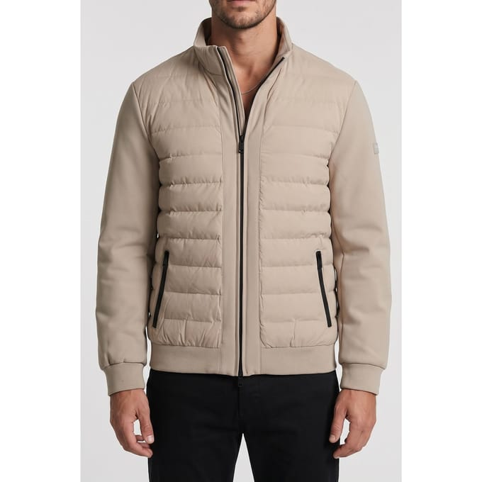 GUESS  Eco Quilted Jacket Traditional Khaki Taglia: L | Bomber Outlet | Uomo | Marrone