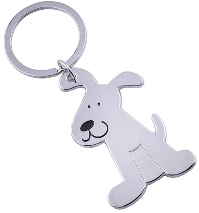 Fako Bijoux - Sleutelhanger Hond - Zilverkleurig