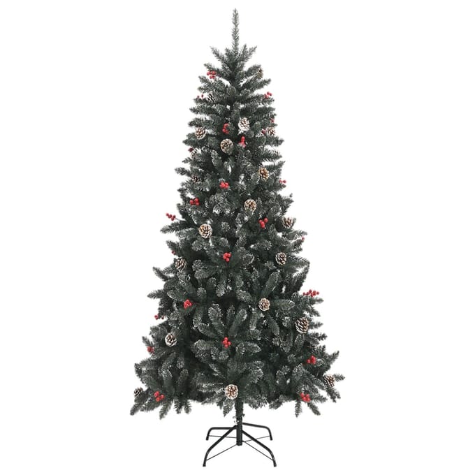 vidaXL Kunstkerstboom met standaard 240 cm PVC groen