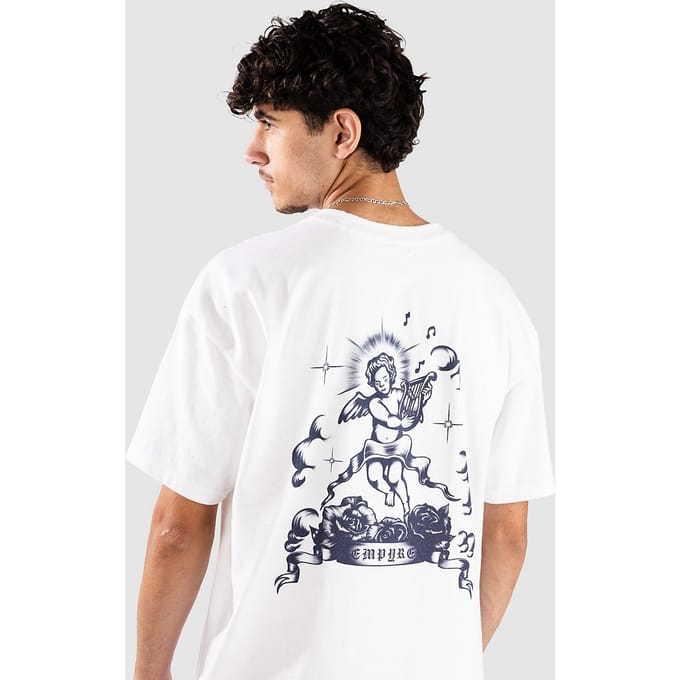 Empyre Rose Cherub Boxy T-Shirt wit