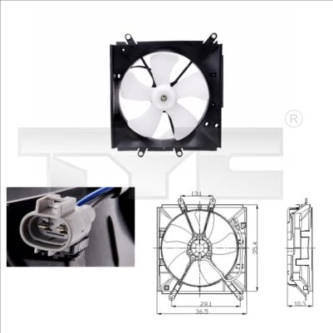Koelventilatorwiel, motorkoeling TYC 836-0001
