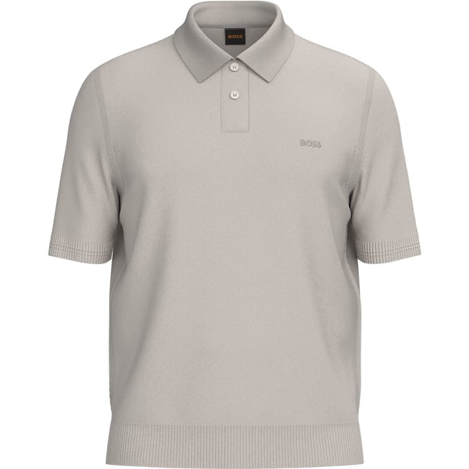 Poloshirt BOSS Orange Asac_P beige gebreid
