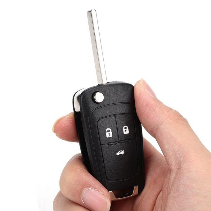 Coque de clé de voiture à 3 boutons, remplacement de la coque de la télécommande pour clé de voiture Opel, type de bouton blanc black