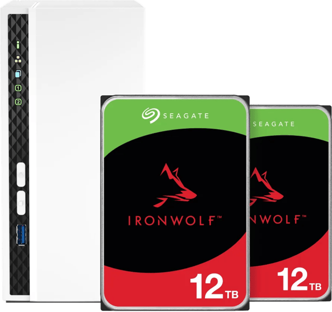 QNAP TS-233 + Seagate Ironwolf 12TB Duo Pack