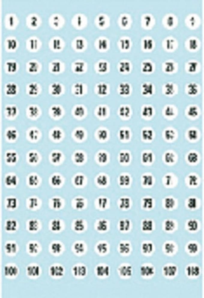 Etiket herma 4128 8mm getallen 1-540 540st | 10 stuks