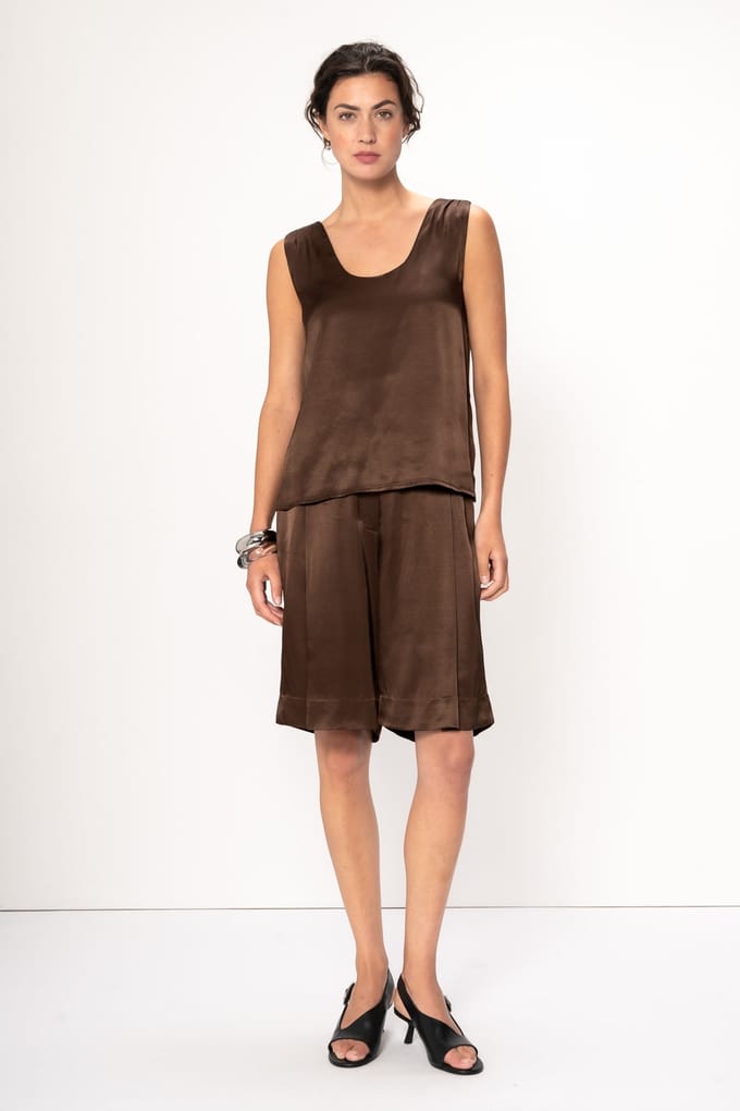 VIVEH Kaya Top Walnut Taglia: 44 | Magliette intime Outlet | Donna | Marrone