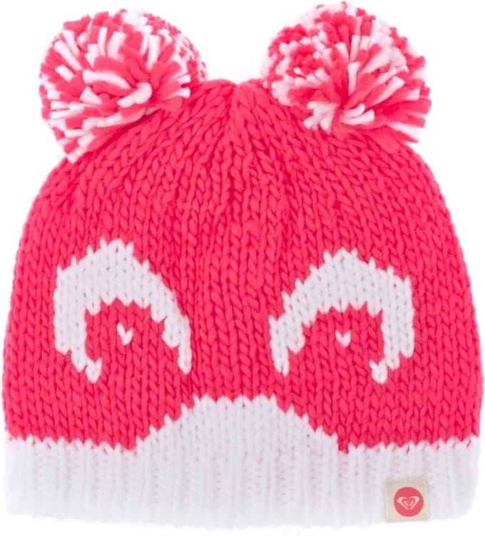 Roxy Girls Snow Creek Beanie Wit Roze Maat 3-4 Jaar