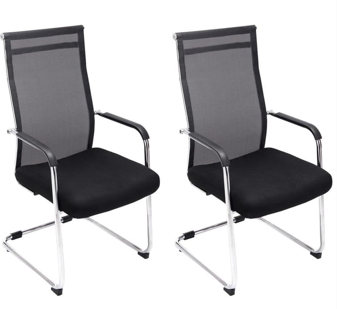 CLP Brenda Set van 2 Eetkamerstoelen zwart