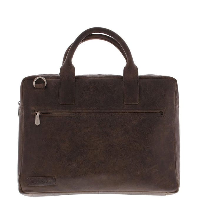 Plevier Brooklyn laptoptas 15.6 inch bruin