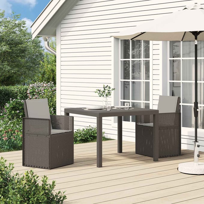 vidaXL - Tuinstoelen - 2 - st - Lichtgrijs - PP