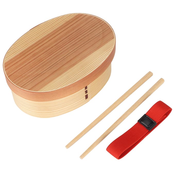 1 Laags Bento Box Hout Lunchbox Houten Sushi Servies Kom Voedselcontainer beige
