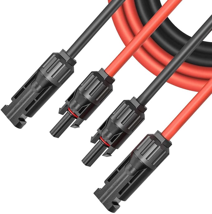 6mm2 Zonnekabel Verlengkabel - 3 Meter IP67 Fotovoltaïsche Kabel