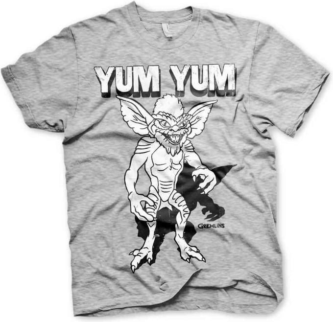 Gremlins Heren Tshirt -S- Yum Yum Grijs