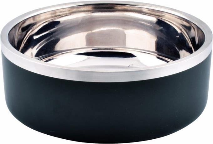 Dubbelwandige RVS-bak - 950 ml & 1850 ml - Zwart