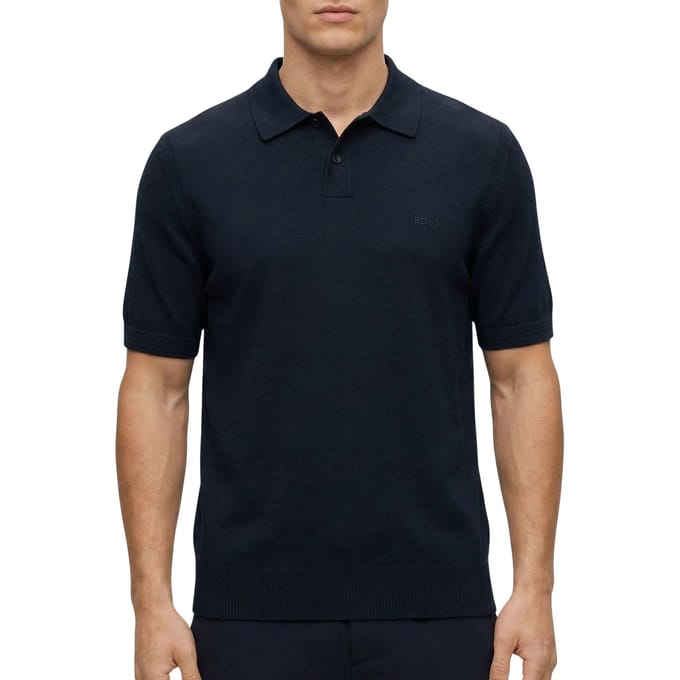 BOSS Asac Polo Donkerblauw (navy) - Maat M - Heren