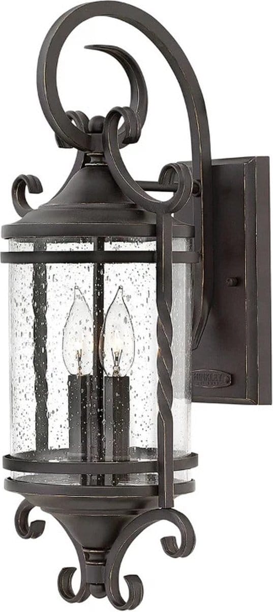 Hinkley LED Wand Buitenlamp Casa | 2X E14 Max 40W | IP44 | Dimbaar | Olde Black