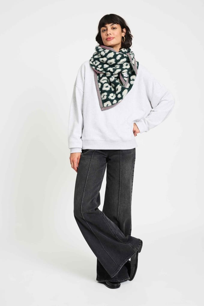 POM Amsterdam Shawl - Leopard Green Größe: OS | Schals Outlet | Damen | Grün