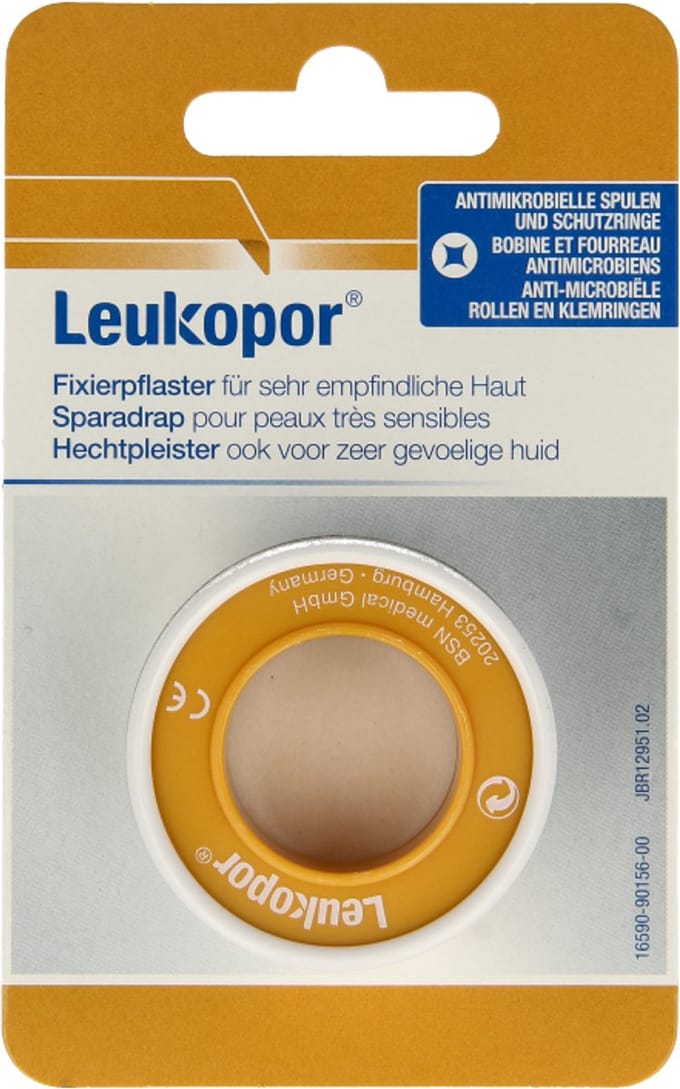 Leukopor Hechtpleister Eurolock 5m x 1.25cm 1 Stuks