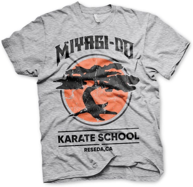 Cobra Kai Miyagi-Do Karate School T-shirt, grijs gemêleerd