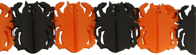 Horror/halloween thema feestslinger - Spinnen - papier - 300 cm - Feestartikelen/versiering