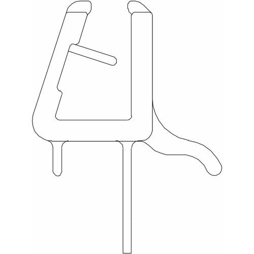 DUSCHOLUX water deflector profile for Optima Plus Round, Optima Plus Five 250378010001000