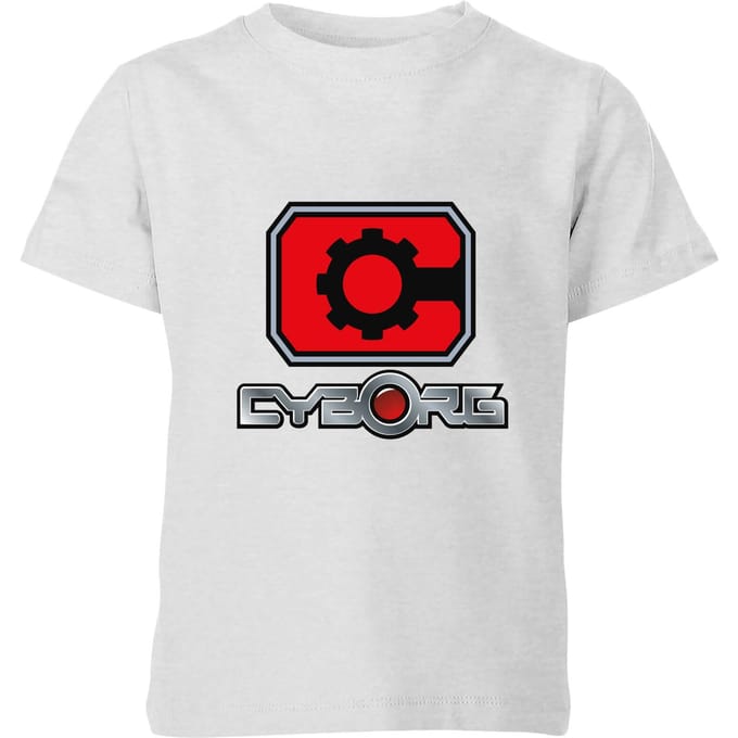 Justice League Cyborg Logo Kids' T-Shirt - Grey - 122/128 (7-8 jaar)