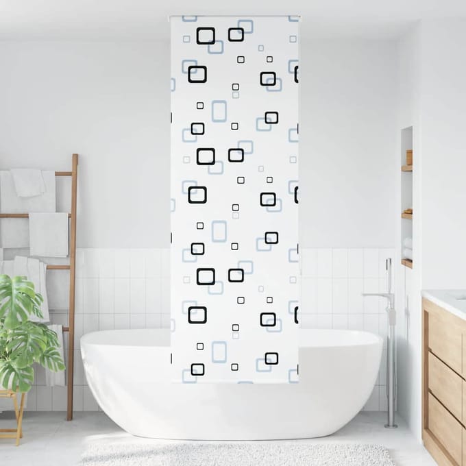 vidaXL - Doucherolgordijn - 80x240 - cm - stofbreedte - 76 - cm