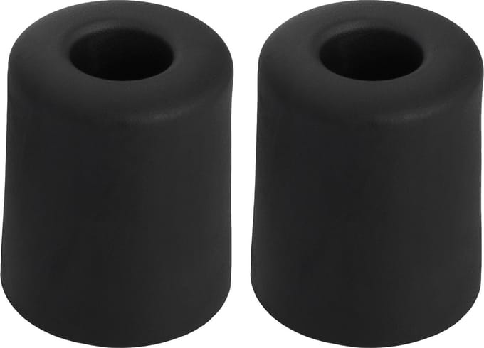Deltafix Deurbuffer - 2x - deurstopper - zwart - rubber - 35 x 30 mm - schroefbevestiging
