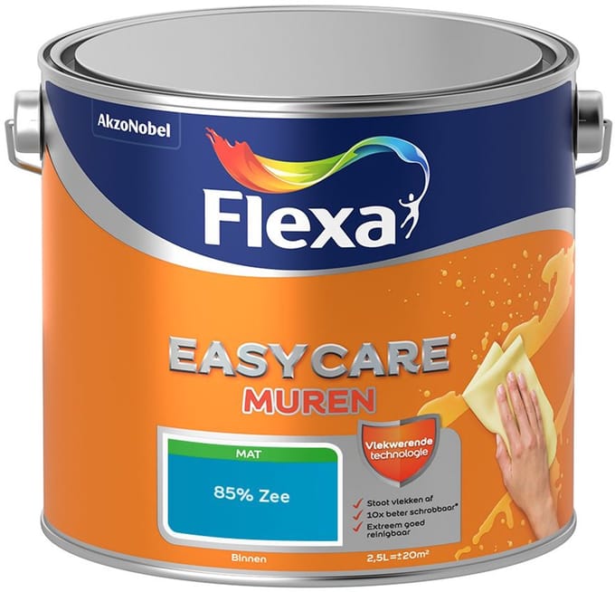 Flexa - Easycare Muren - 85% Zee - Mengverf - 2,5 L