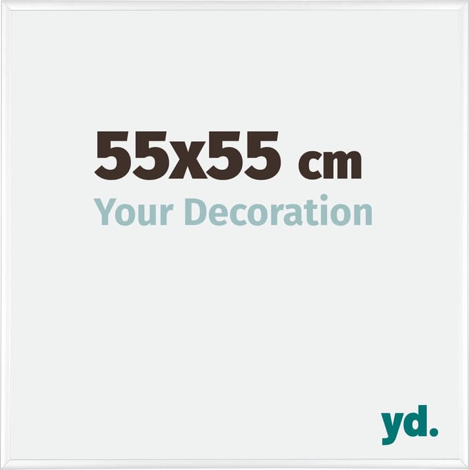 Your Decoration - Fotolijst 55x55 cm - Aluminium - Wit Hoogglans - Kent