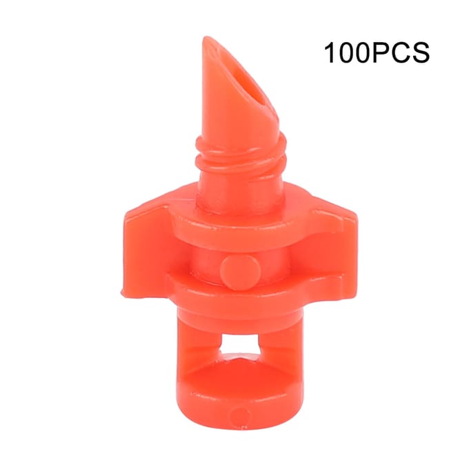 100 Pièces 360 degrés Micro Pulvérisateur d'Eau de Jardin Buse de Brumisation Réfraction Atomisation Aspersoir red