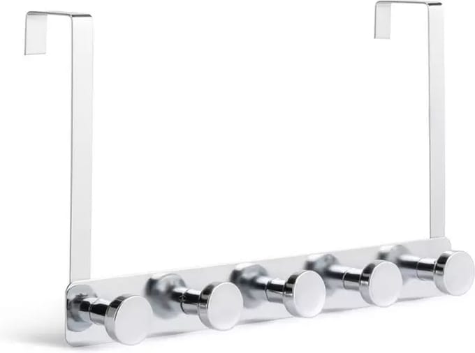 Argos Home Overdeur Set van 5 Ronde Haken Deurhanger Kapstok Chroom